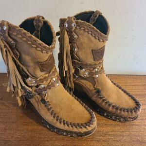 El Vayqero Brown Suede Moccasin Boots  Size 37